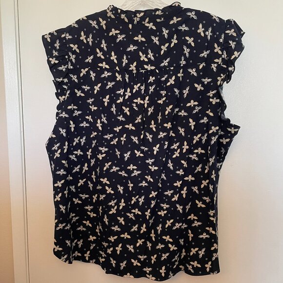 Loft Bee Ruffle Top Blouse - Picture 6 of 10